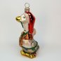 JTO blown glass goose Christmas ornament