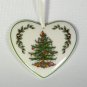 Spode small porcelain Christmas tree heart shaped ornament