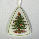 Spode small porcelain Christmas tree tear drop shaped ornament
