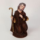 Vintage kneeling Joseph Nativity figurine piece Italy plastic