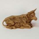 Vintage cow Nativity figurine piece Italy plastic lying down