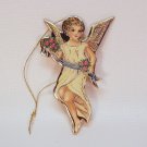 Vintage 1979 Merrimack die cut angel Christmas ornament Victorian style cardboard Vintage 1979 Merrimack die cut angel Christmas ornament Victorian style cardboard