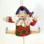 vintage pull string jester Midwest of Cannon Falls Christmas ornament