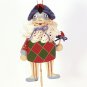 vintage pull string jester Midwest of Cannon Falls Christmas ornament