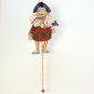 vintage pull string jester Midwest of Cannon Falls Christmas ornament