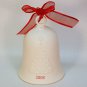 Hallmark Porcelain Dated Bell 2008 white tree red ribbon box