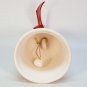 Hallmark Porcelain Dated Bell 2008 white tree red ribbon box