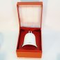Hallmark Porcelain Dated Bell 2008 white tree red ribbon box