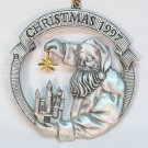 Avon 1997 pewter Santa Christmas ornament