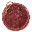 Vtg red wax seal souvenir from Regensburg Germany St. Peter heraldry hanging Vtg red wax seal souvenir from Regensburg Germany St. Peter heraldry hanging