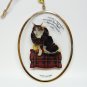 Marjolein Bastin cat light catcher Christmas ornament 1997 Avon