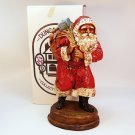 Vintage Duncan Hill Santa figurine Old World wood look large