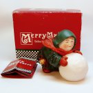 Dept 56 MerryMakers Sebastian the Snowball Maker monk 93670 porcelain box Dept 56 MerryMakers Sebastian the Snowball Maker monk 93670 porcelain box