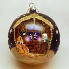 Large glass hand painted Nativity Christmas ornament
