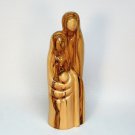 Vintage olive wood Holy Family carving figurine 6 inches high Vintage olive wood Holy Family carving figurine 6 inches high