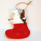 Smores snowman in stocking Christmas ornament S'mores