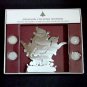 Christmas folding tabletop penguin screen Eddie Bauer 7 panels with 4 tealights 38 inches