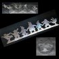 Christmas folding tabletop penguin screen Eddie Bauer 7 panels with 4 tealights 38 inches