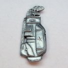 Vtg Spoontiques pewter golf bag pin brooch Vtg Spoontiques pewter golf bag pin brooch
