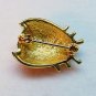 Vtg small ladybug pin enamel rhinestones
