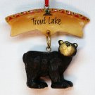 Trout Lake NY black bear Christmas ornament