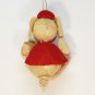 Vintage corn husk mouse baseball player Christmas ornament