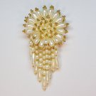 Faux pearl and gold beaded Christmas ornament