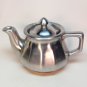 Vintage Lusterware ceramic teapot for one pewter color