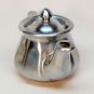 Vintage Lusterware ceramic teapot for one pewter color