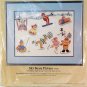 Vtg Ski Bears Picture counted cross stitch kit Candamar winter sports 50188