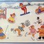 Vtg Ski Bears Picture counted cross stitch kit Candamar winter sports 50188
