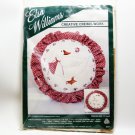 Crewel Embroidery Pillow Kit Sculptured Goose Elsa Williams Creative Crewelwork 13 inches round