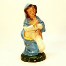 vtg Mary Nativity figurine paper mache kneeling 4 inches tall Italy