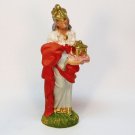 Vtg standing King Wise Man Nativity 5-1/2" h figurine paper mache Italy