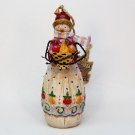 Jim Shore Christmas ornament snowman with fruit bowl B113110 2003
