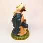 Vtg Nativity Balthazar Wise man kneeling paper mache 4-1/4 inches tall Italy