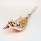 antique bird glass hanging Christmas ornament spun glass tail Germany antique bird glass hanging Christmas ornament spun glass tail Germany