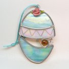 Stained glass chick in an egg Easter and Christmas ornament