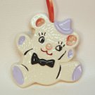 vintage ceramic little bear Christmas ornament