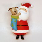 Hallmark 2012 Stocking Stuffer Christmas ornament AD4227 Santa w puppy