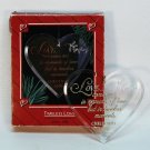 Vtg Hallmark 1986 Timeless Love ornament with box heart acrylic