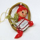 Vintage small elf pixie Christmas ornament