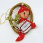Vintage small elf pixie Christmas ornament