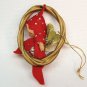 Vintage small elf pixie Christmas ornament