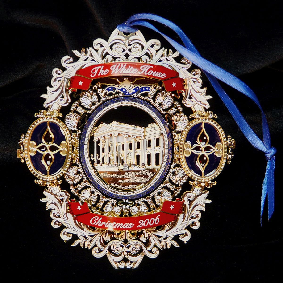 White House 2006 Christmas ornament President Chester Arthur 24kt gold finished brass