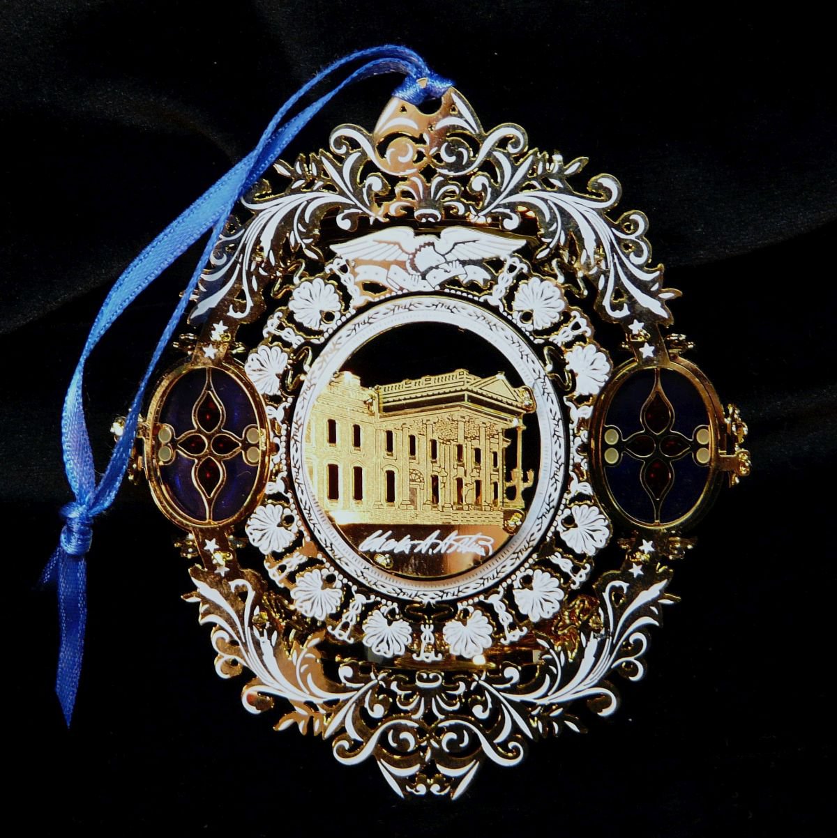 White House 2006 Christmas ornament President Chester Arthur 24kt gold finished brass