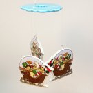 vtg Disney Mickey Minnie Mouse porcelain mobile Christmas ornament
