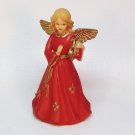 Vintage Art Plastics angel w lyre Christmas ornament