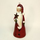 Vintage pottery Santa Christmas ornament handcrafted Vintage pottery Santa Christmas ornament handcrafted