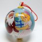 Li Bien reverse painted Santa and girl Christmas ornament glass box hand painted